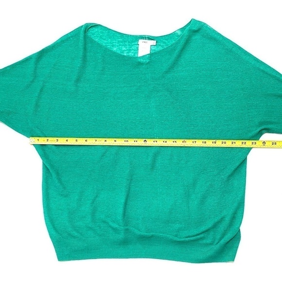 Vince Woman LINEN Green Pullover 3/4 Sleeve Shirt Size S/P - Picture 10 of 13